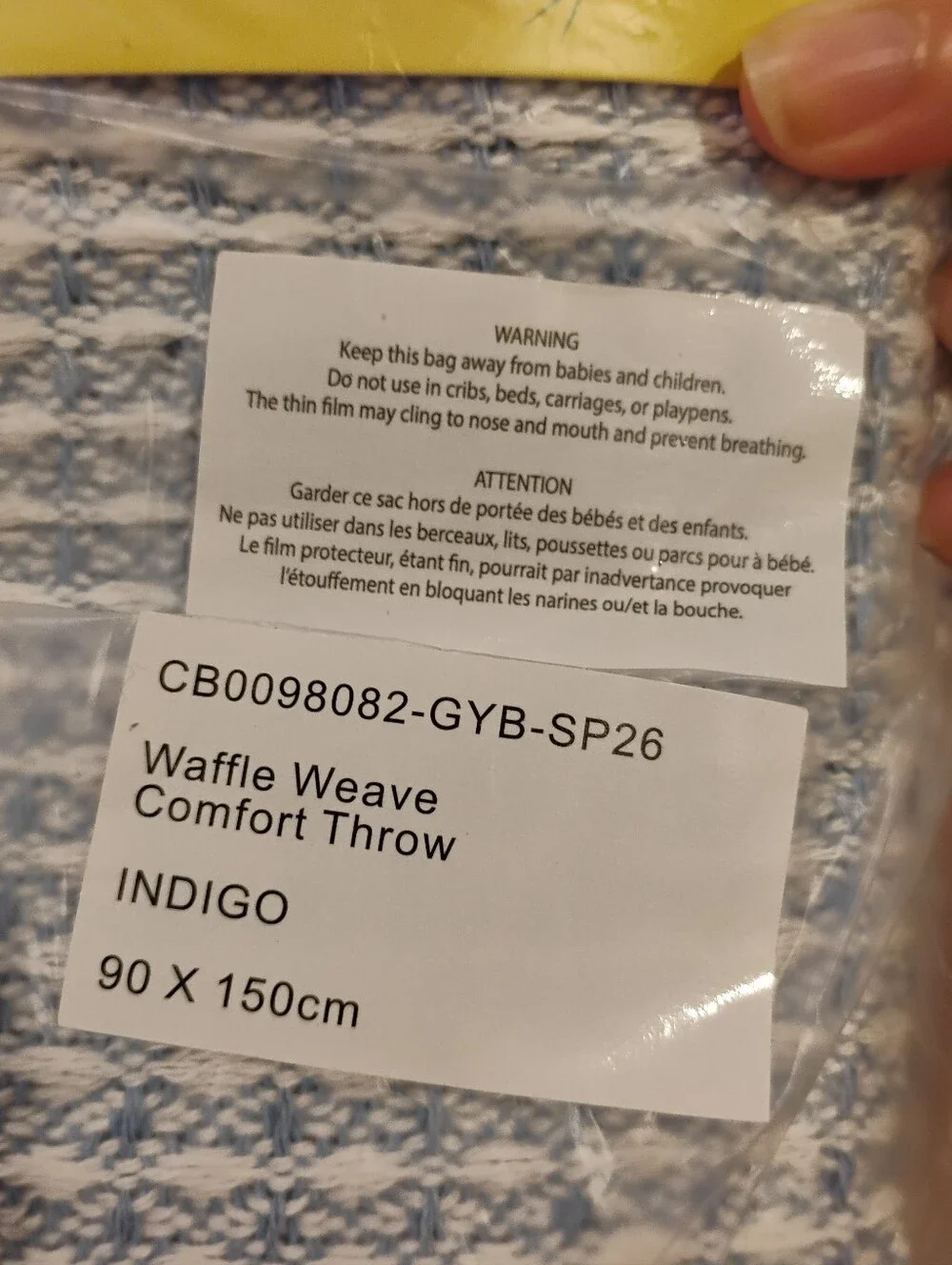New in Packaging Bashy Waffle Weave Comfort Throw OS
